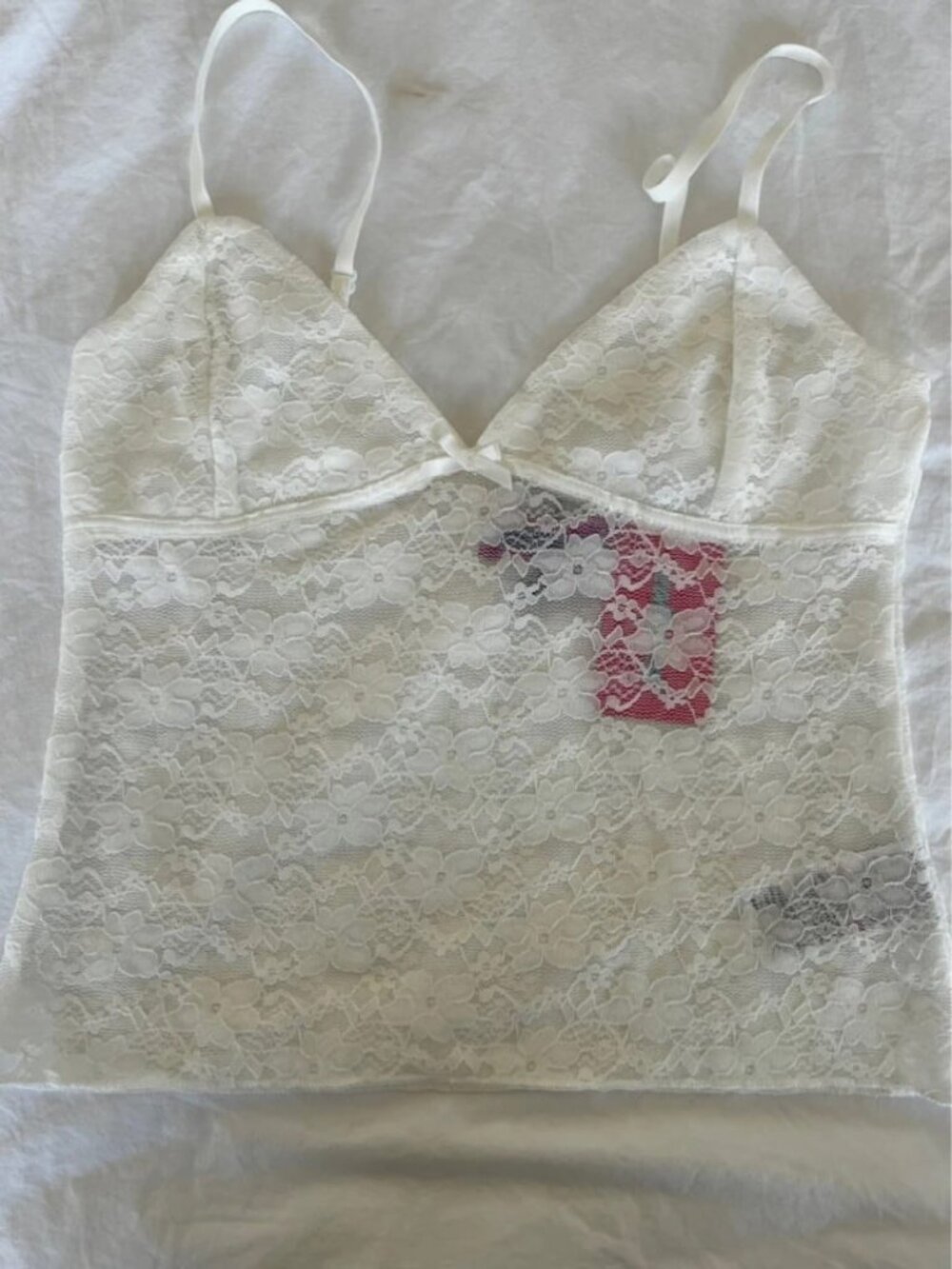 White Lace Tank Top, Size S / EU 36 / US 4